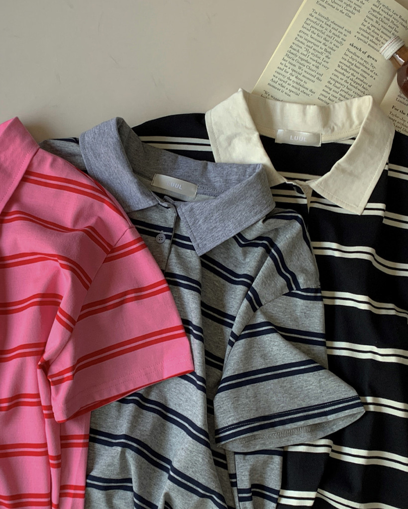Miuストライプ 半袖ポロシャツ ストライプ半袖ポロシャツ (WOMENS) | St ANDREWS（セント