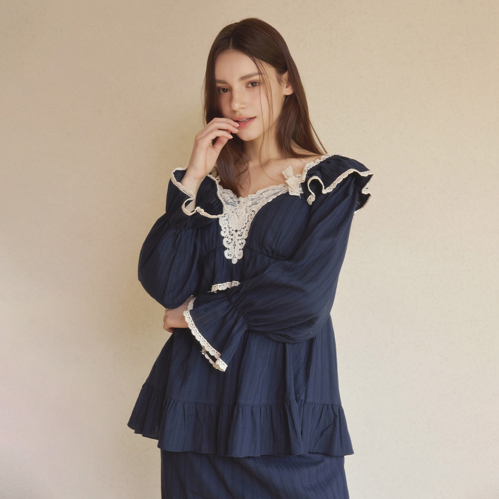 レディース エマ ブラカップ付き 長袖上下セット