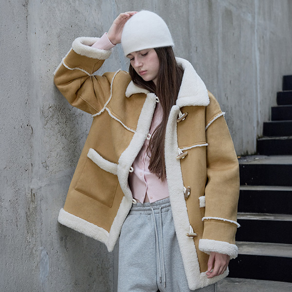 ジャケット・アウター mie ajunar  mustang coat beige ounce mie ajunar snow mustang coat beige ounce - メルカリ