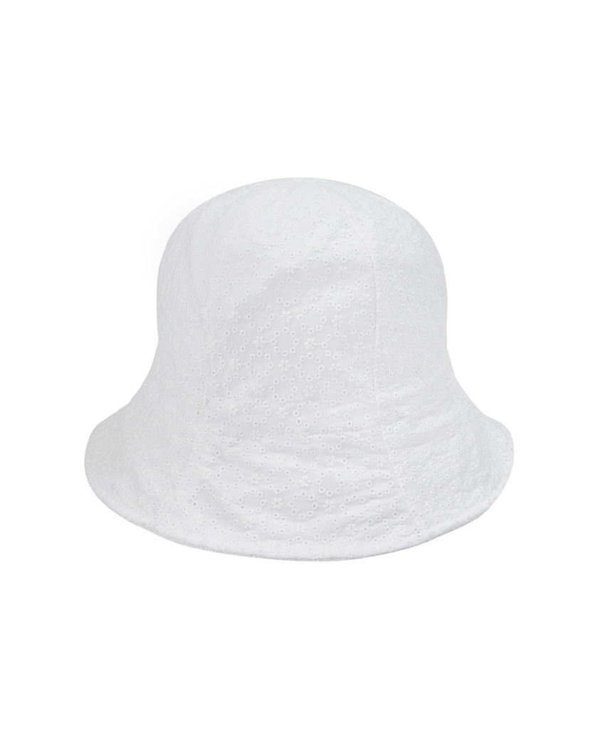 lilian eyelet string bucket hat
