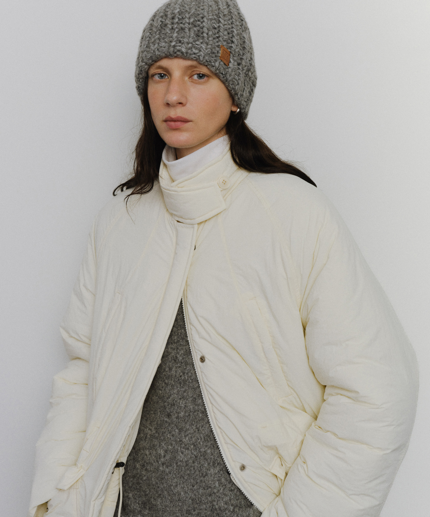 Casual half padded jumper_2colors