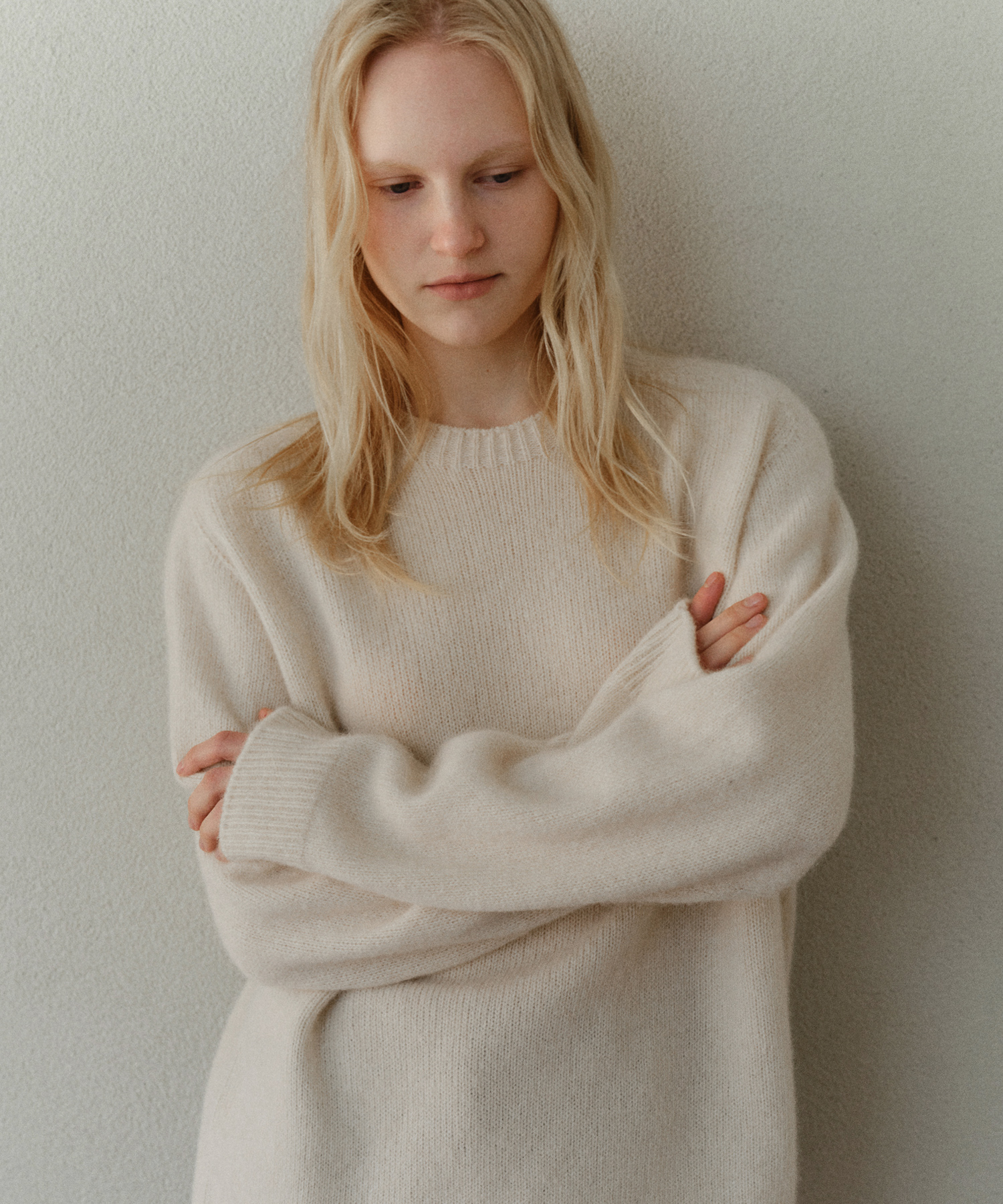 Pullover baby alpaca knit_5colors