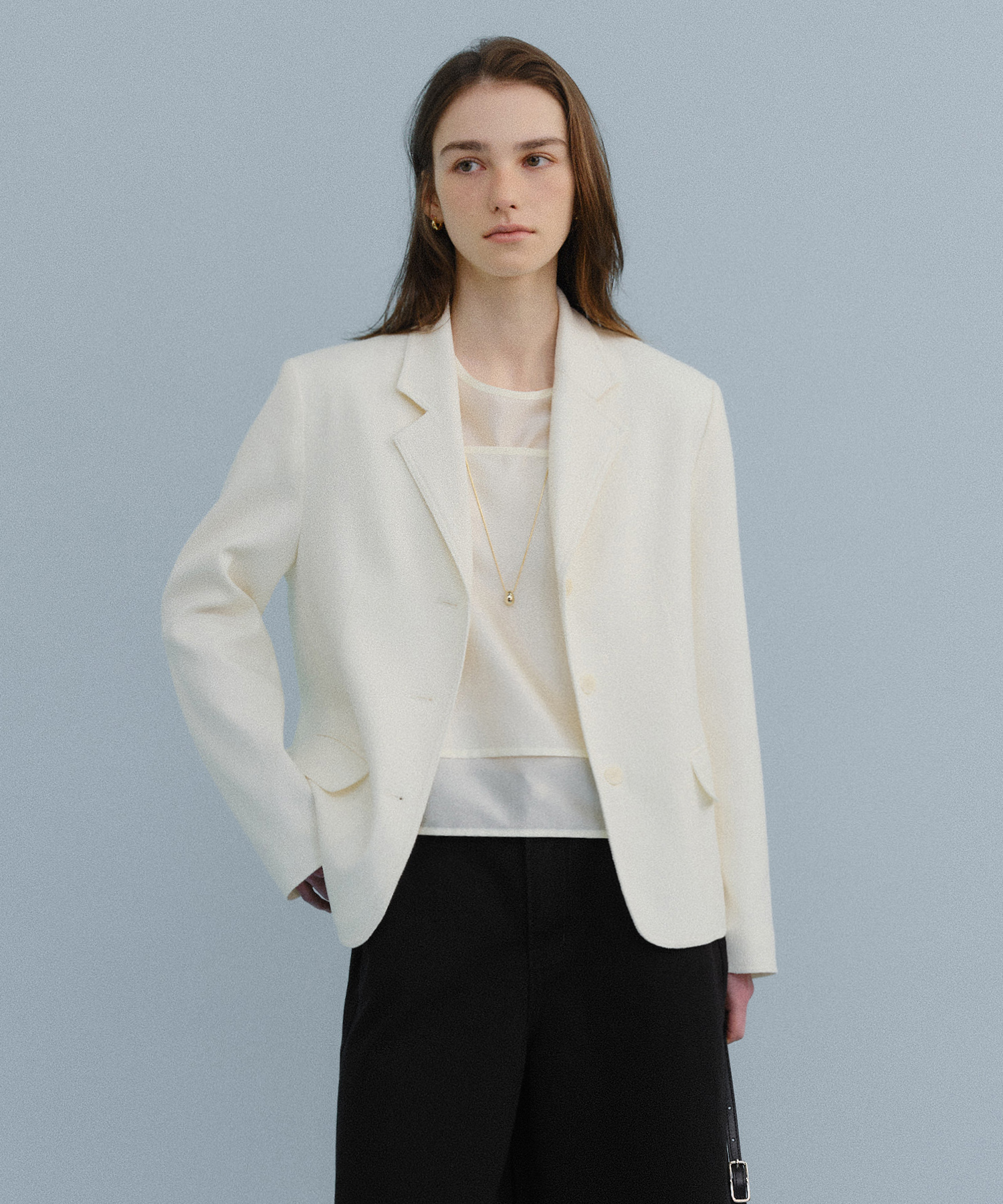 ジャケット・アウター lookast emma linen strap jacket LOOKAST | 룩캐스트 Lookast Emma Linen Strap Jacket Set (New