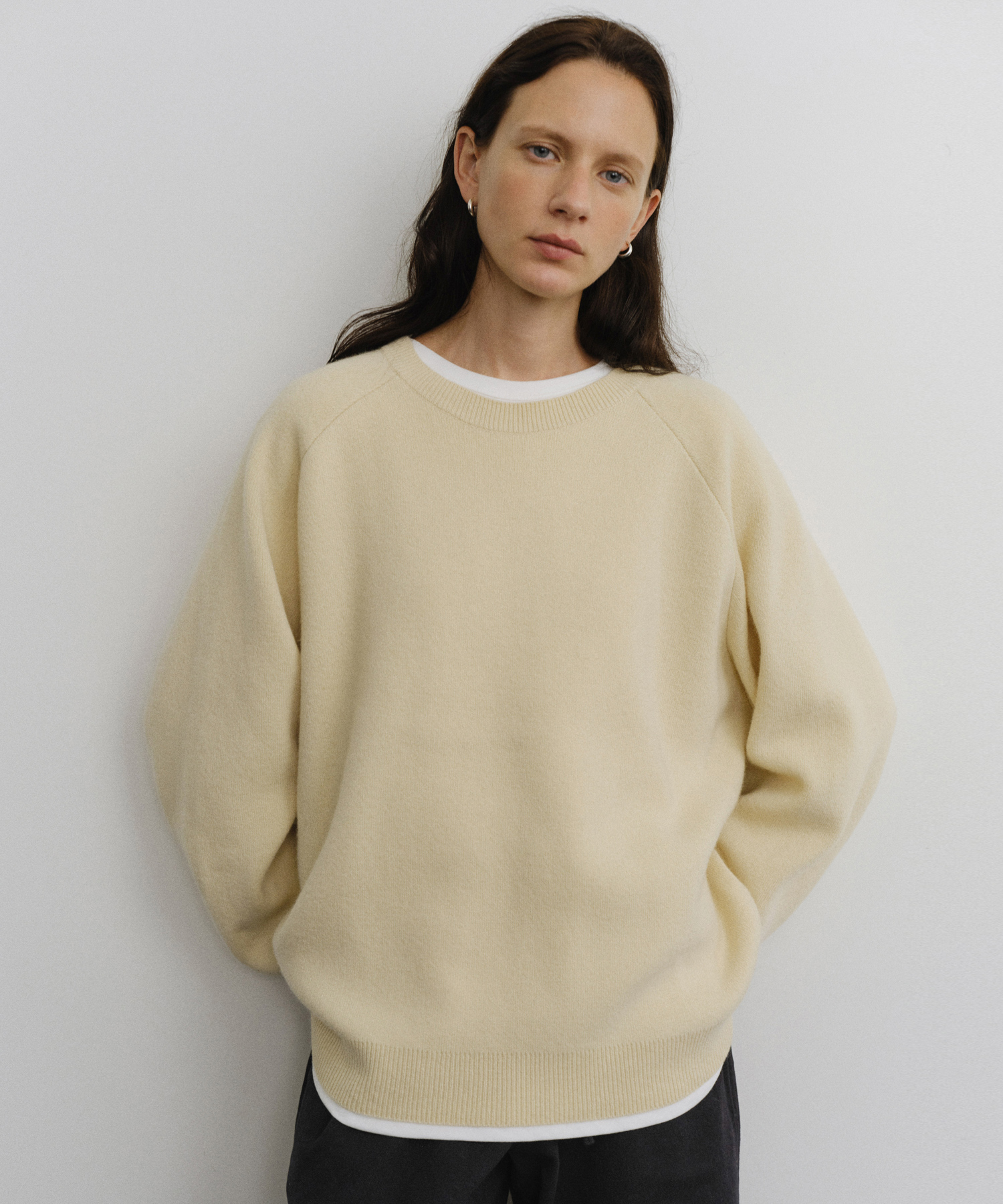 Wool raglan boxy knit_3colors