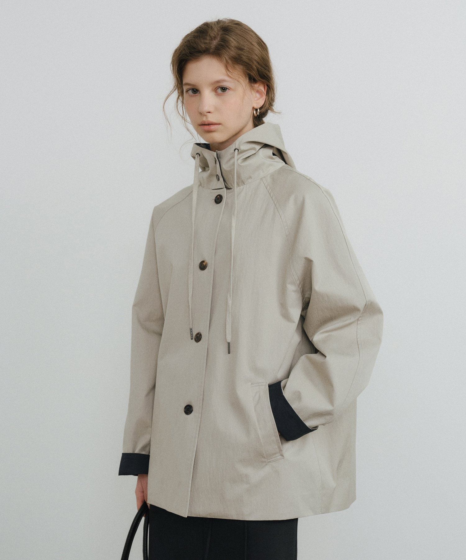 nugu アウター nugu限定商品] River hooded half jumper_2colors