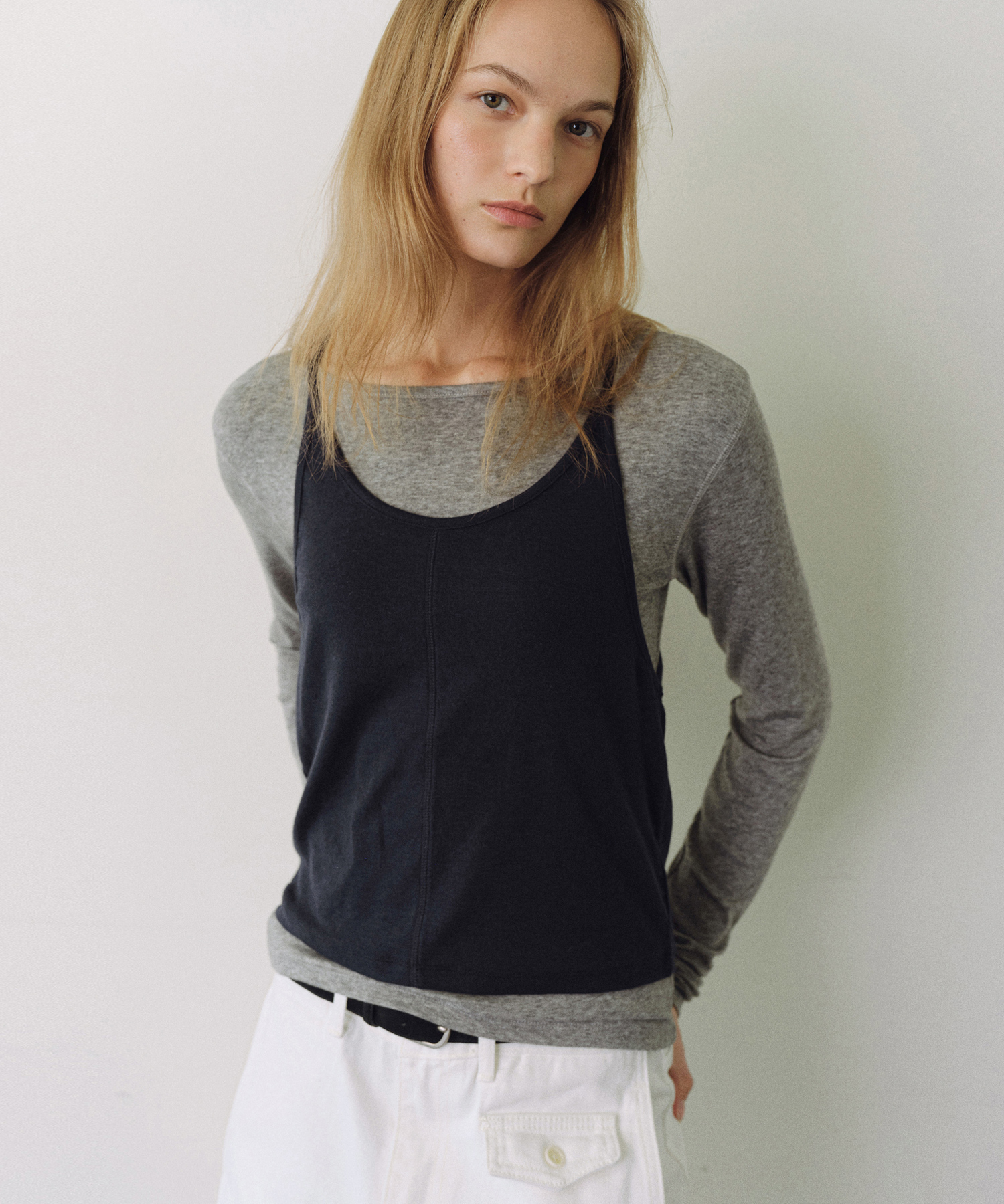 Soy layered t-shirt set_3colors