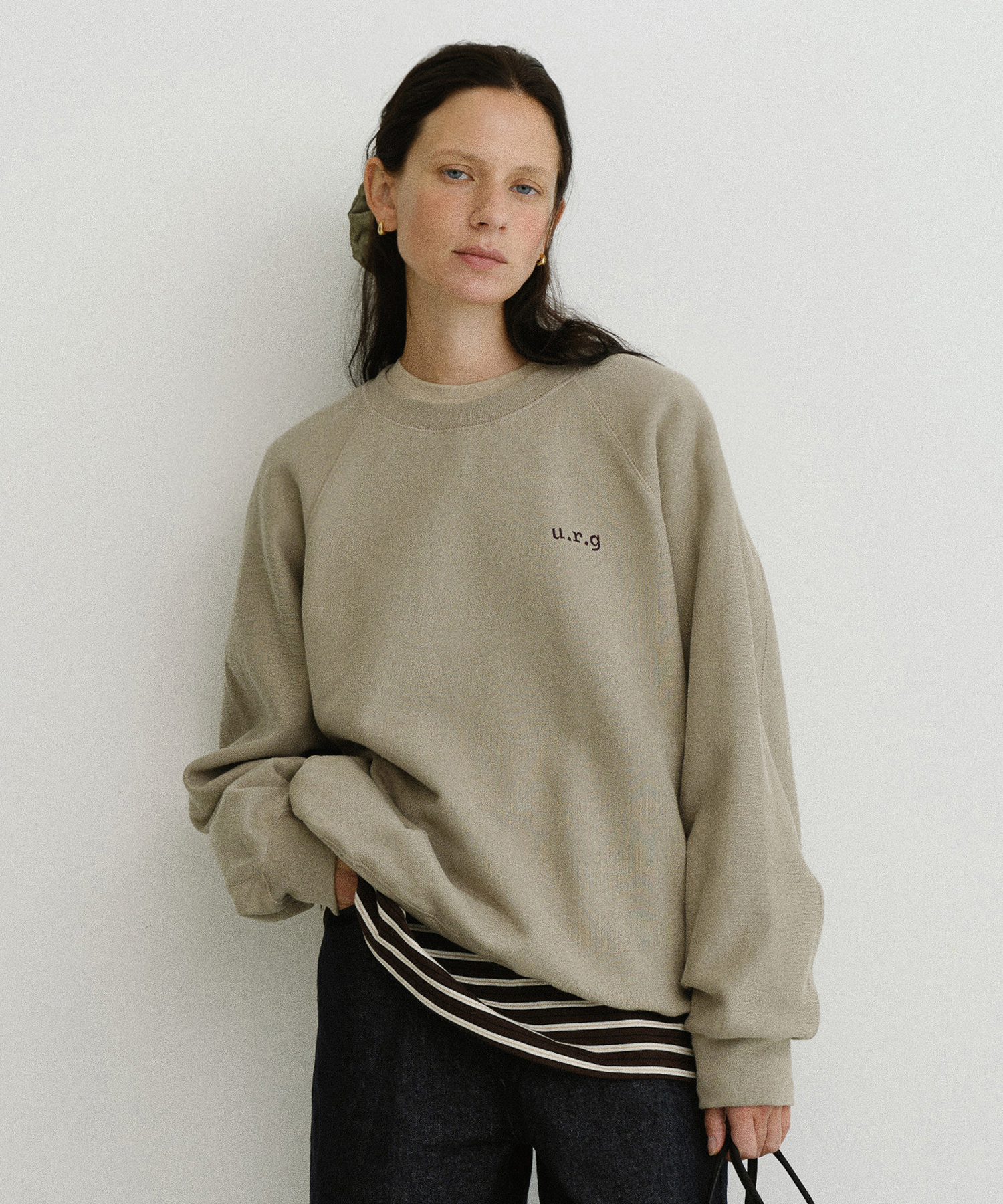 [Influencer pick] Raglan logo sweatshirt_3colors