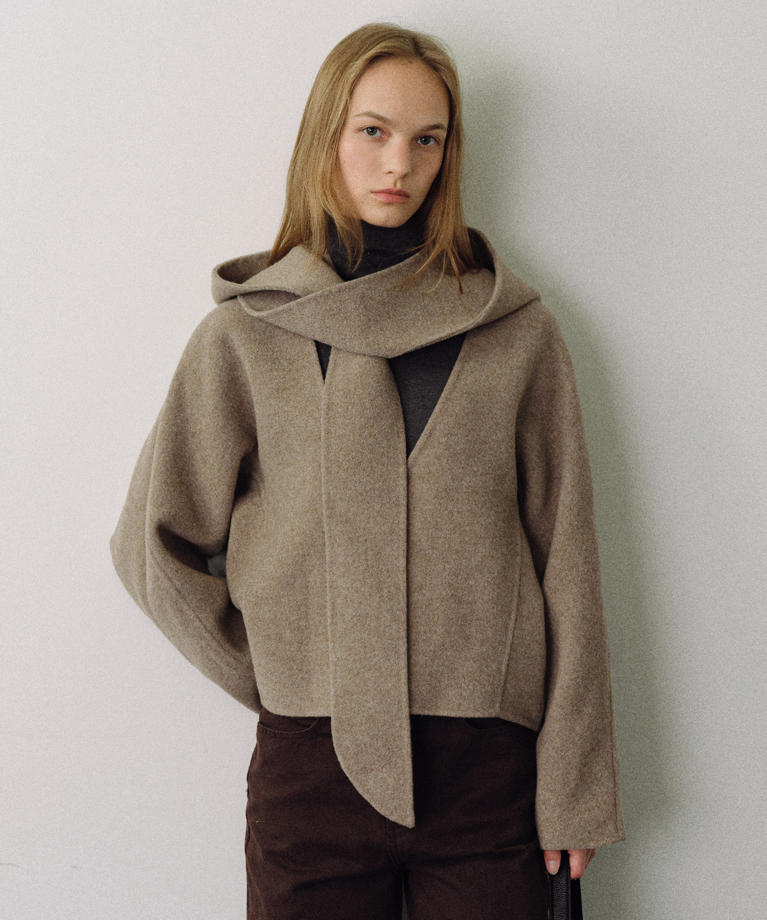 [nugu限定商品] Handmade top hood muffler set_2colors