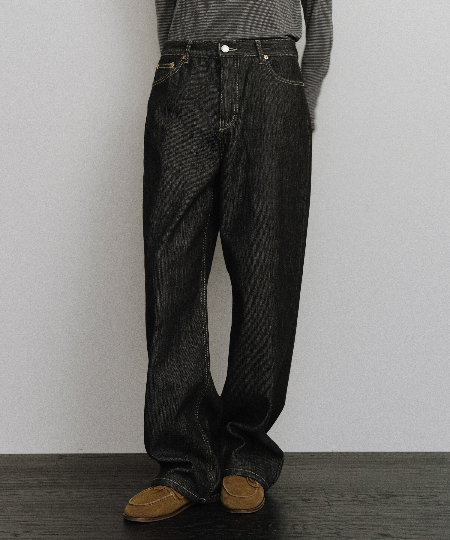 [nugu限定商品] Winter wide raw denim