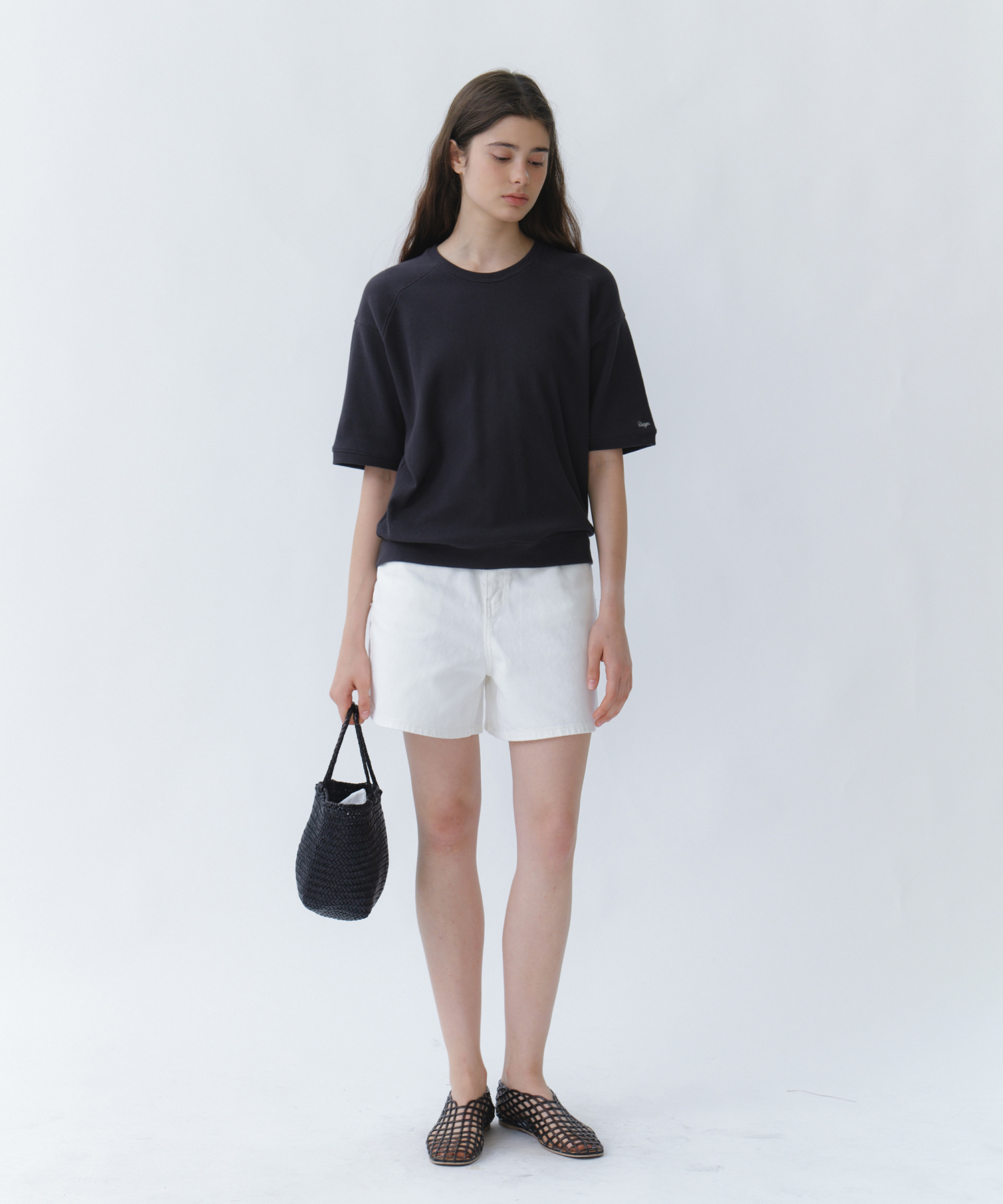 お買い得モデル Waffle half sweatshirt_3colors | ファッション通販サイト NUGU トップス