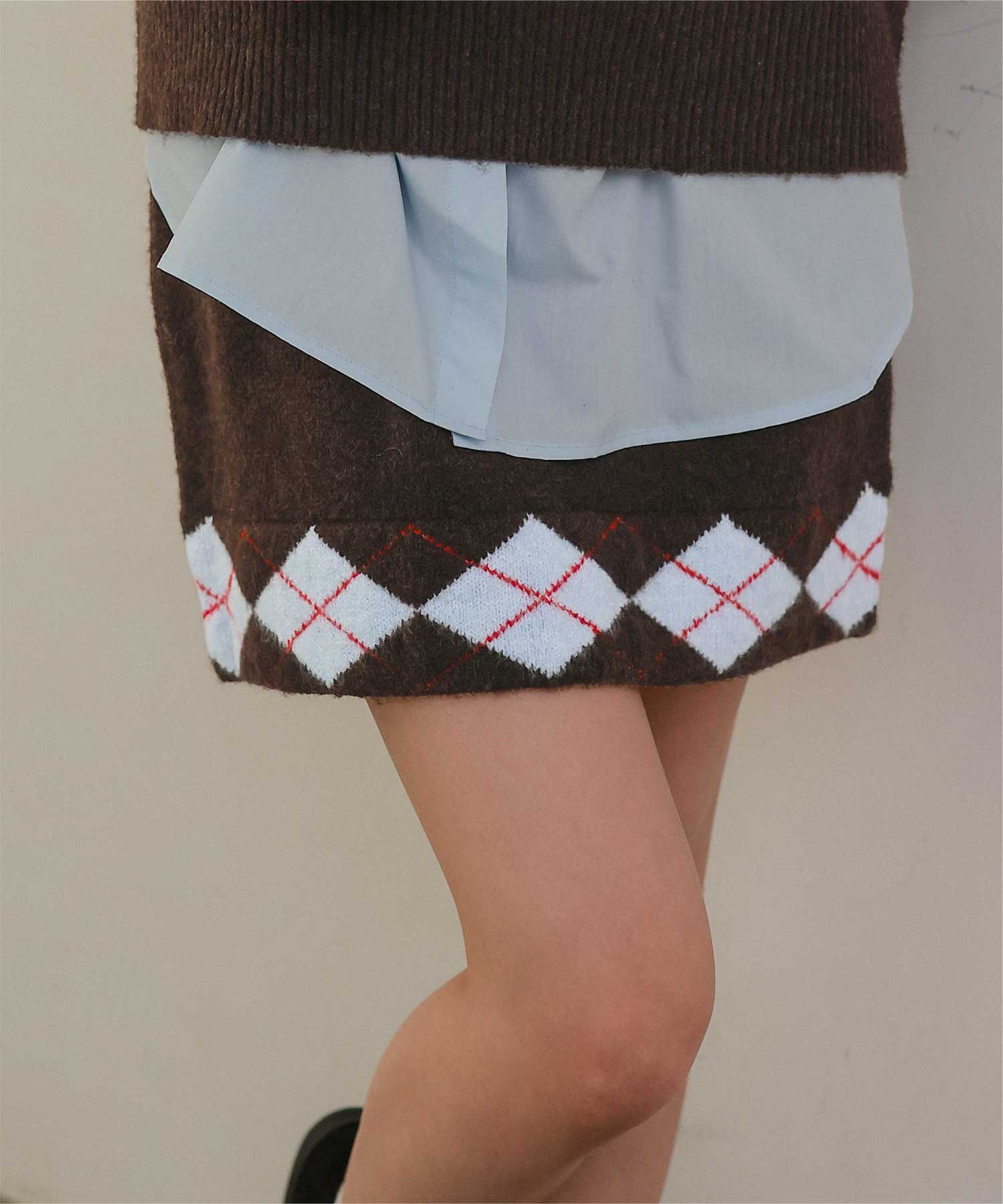 アーガイルミニスカート