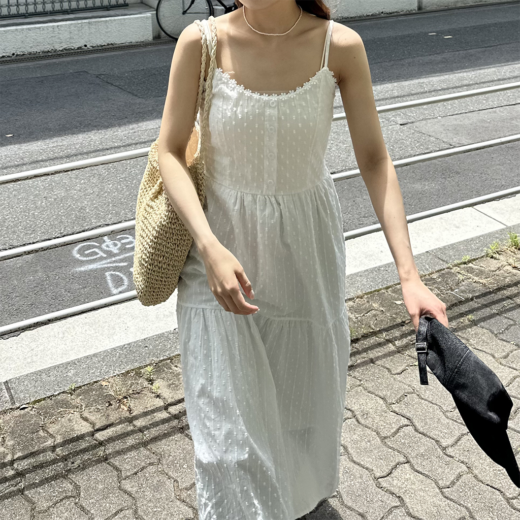 ガーリーキャミロングワンピース | ファッション通販サイト NUGU