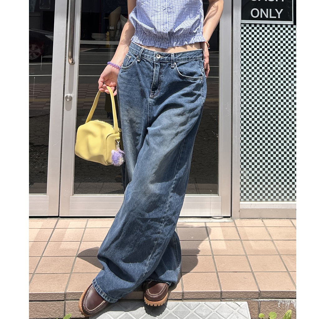 とにかくお洒落なデニム ウォッシングルーズフィットデニムパンツ | ファッション通販