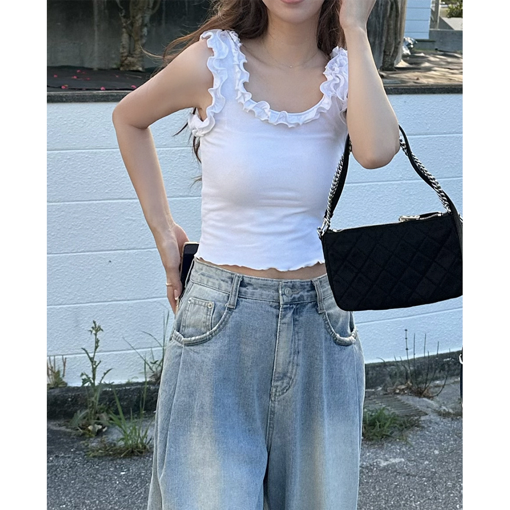 ラブリーフリルタンクトップ | ファッション通販サイト NUGU