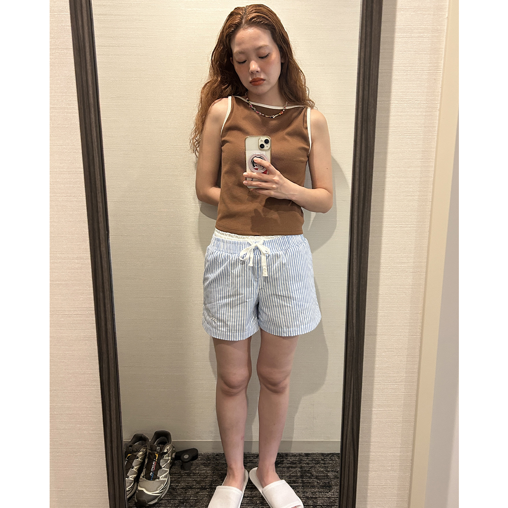 ストライプ柄 グレー ショートパンツ ショートパンツ - レディース ストライプ | ZARA 日本