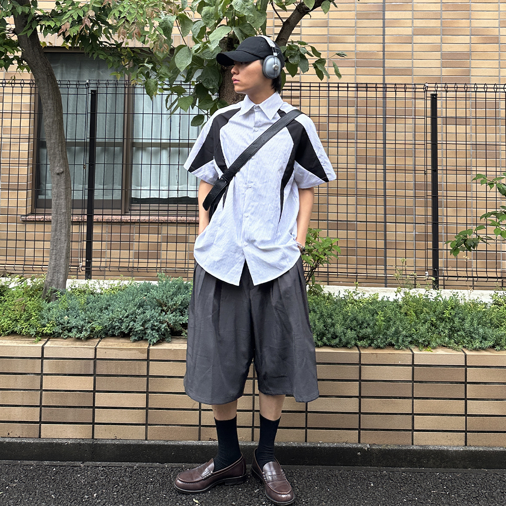 パンツ ユニセックス プリーツ ワイド 2色 BEAMS（ビームス）2プリーツ ワイド スラックス（パンツ