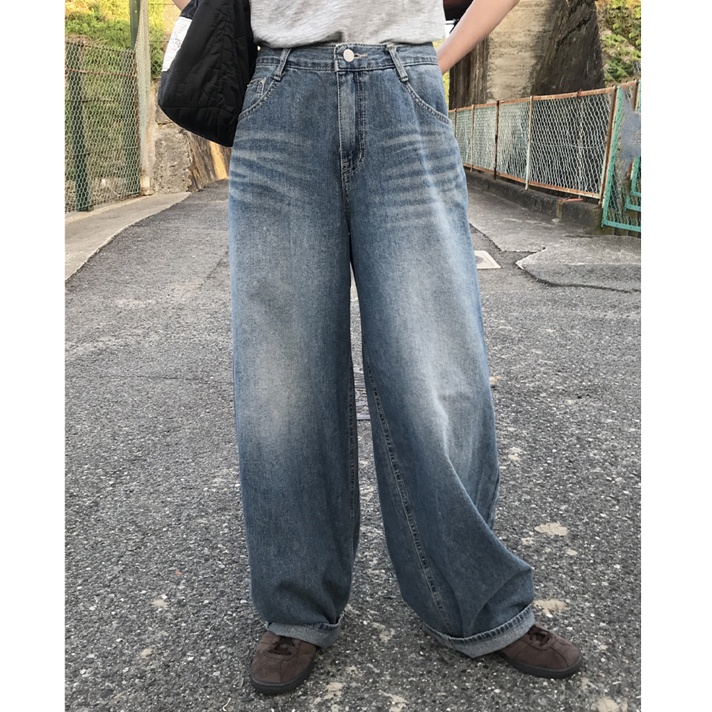 yuni デニムワイドパンツ yuni デニムパンツ △11ozデニム ワイドテーパードパンツ