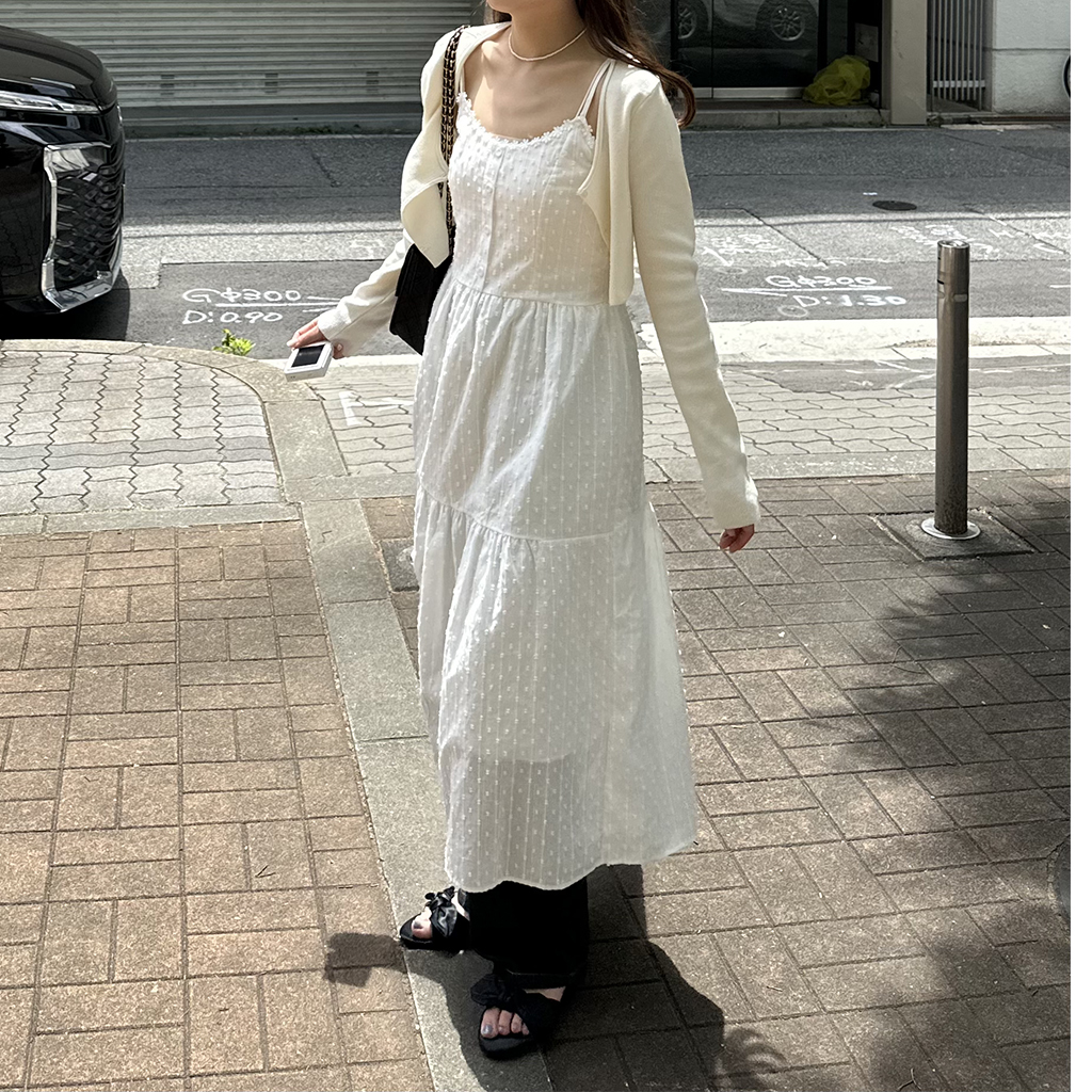 Elpress L スウィートチャーリーロングワンピース XL ガーリーキャミロングワンピース | ファッション通販サイト NUGU