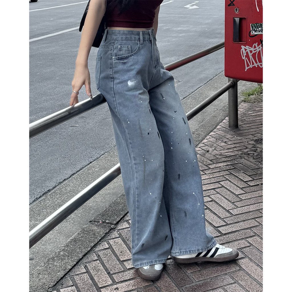 ペイントワイドデニムパンツ | ファッション通販サイト NUGU
