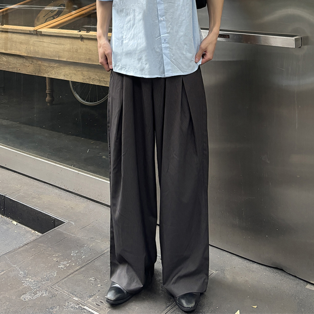 ダブルタックワイドスラックス | ファッション通販サイト NUGU