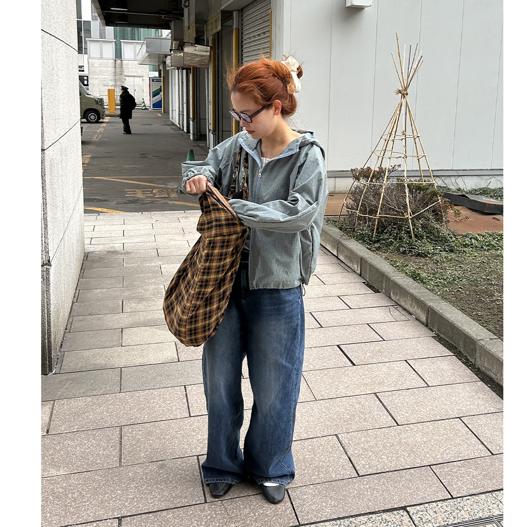 チェックウィンドブレーカージャケット | ファッション通販サイト NUGU