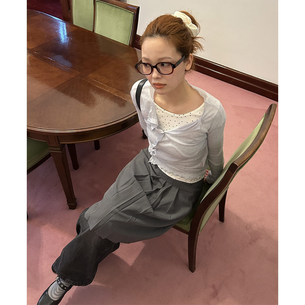 アンバランスシースルーカーディガン | ファッション通販サイト NUGU