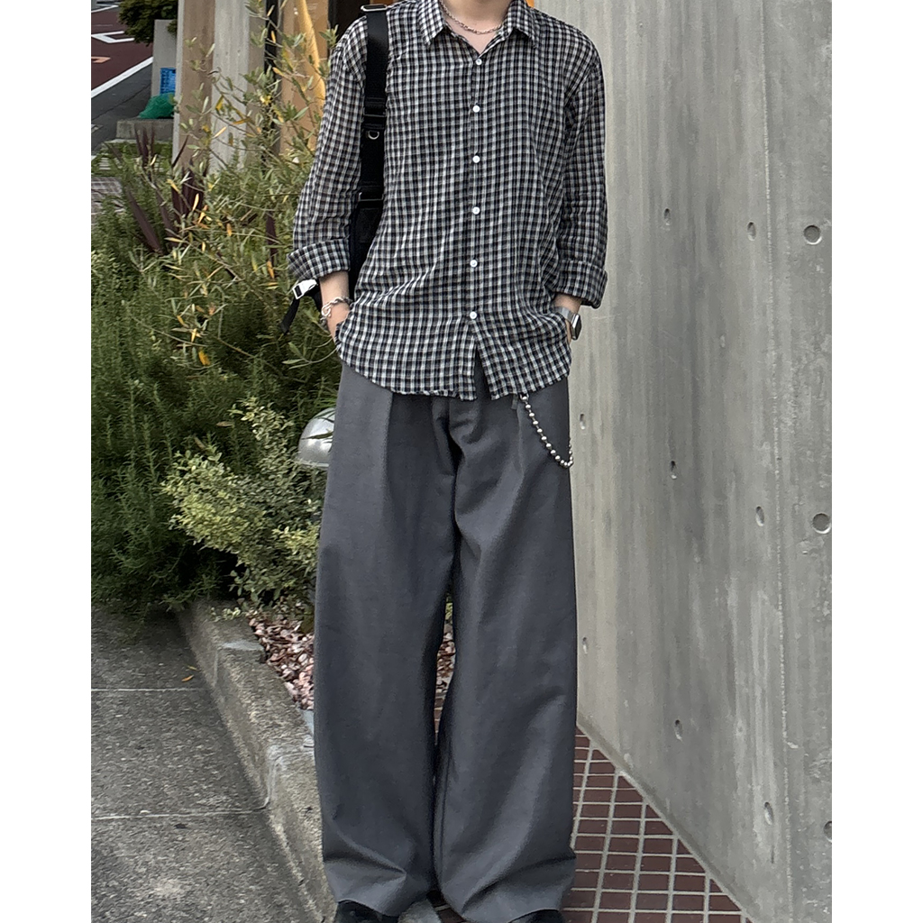 [BEST 50] チェックソフトルーズシャツ