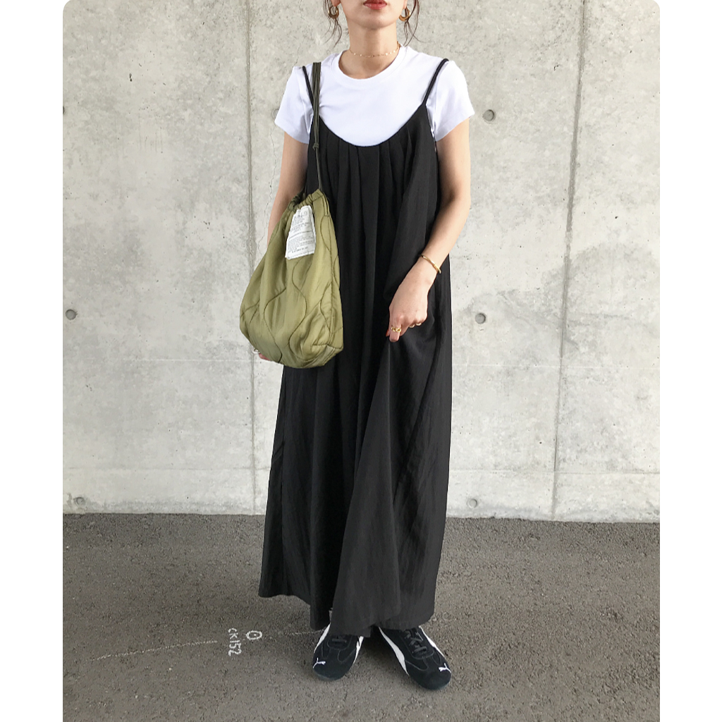 ギャザーキャミロングワンピース | ファッション通販サイト NUGU