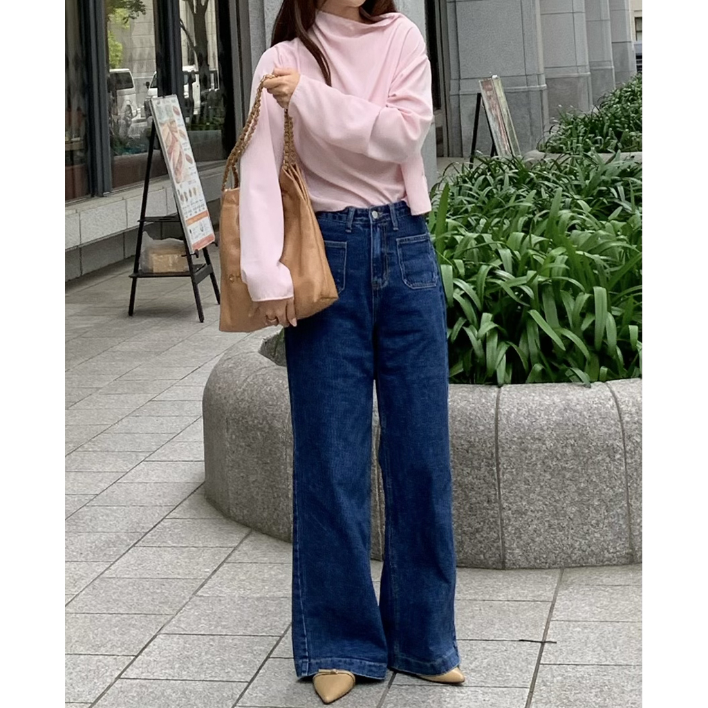 フロントポケットワイドデニムパンツ | ファッション通販サイト NUGU