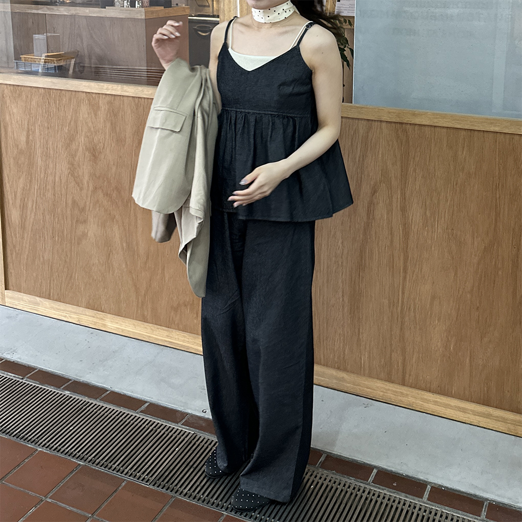 希少美品✨ショット　デニム セットアップ　M.Lインディゴ キャミトップデニムセットアップ | ファッション通販サイト NUGU