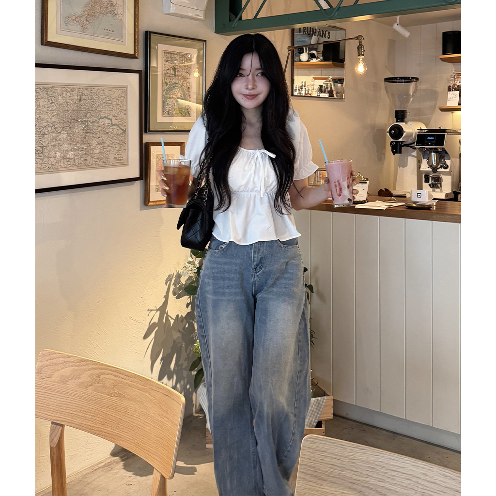 エンブロイダリーキュービックデニムパンツ | ファッション通販