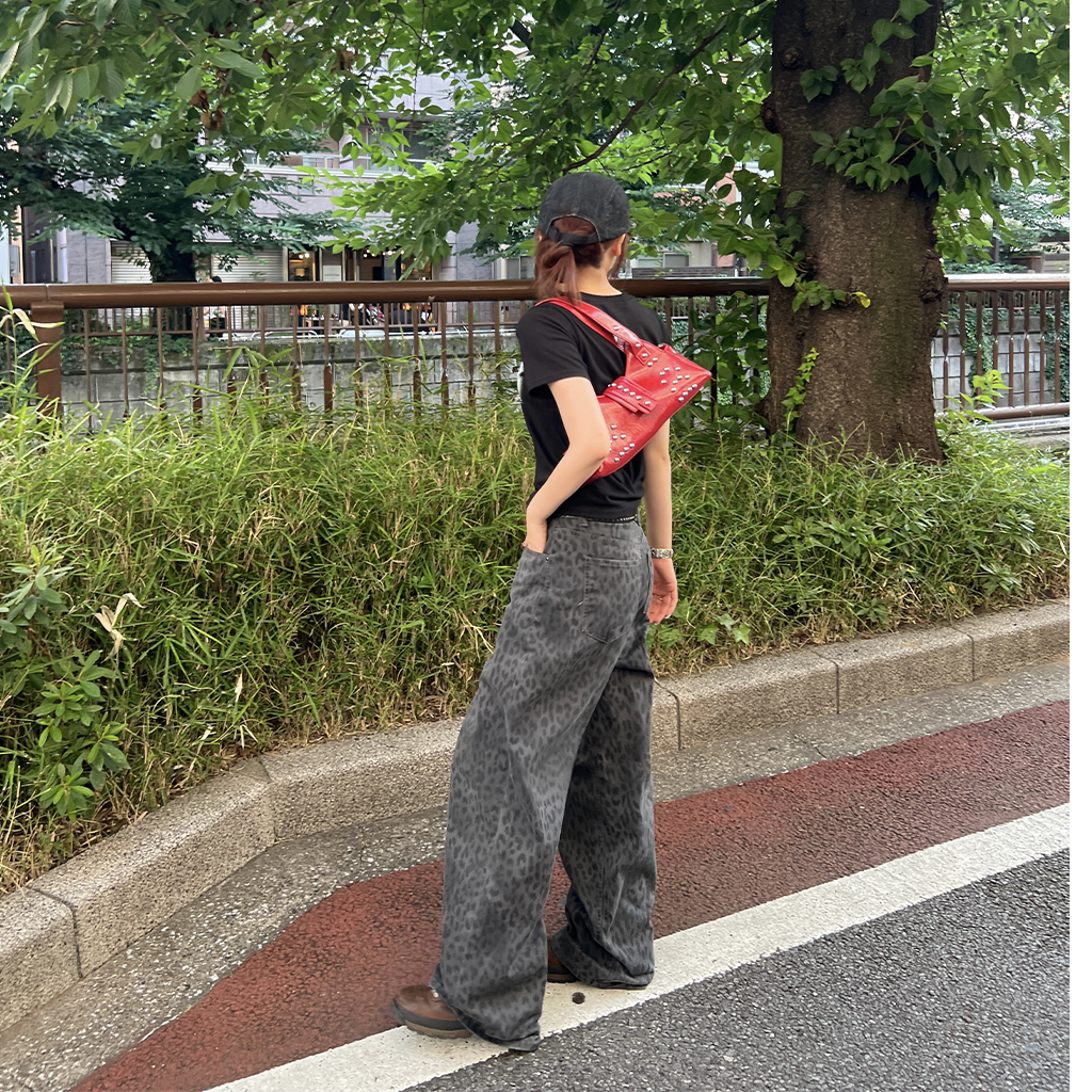 Pium スタッズ付き リボン ショルダーバッグ ショルダーバッグ – pium