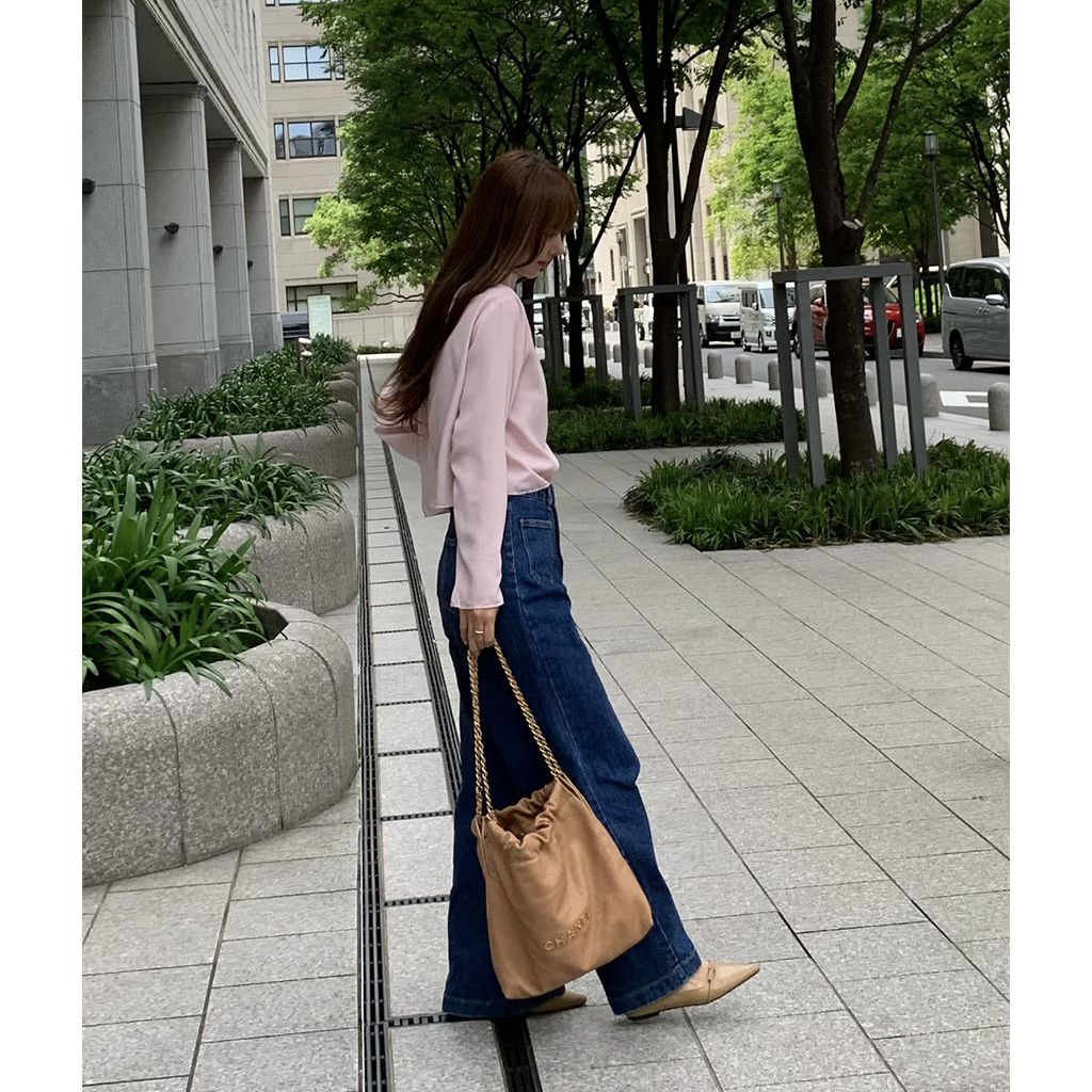 志穂ページ フロントポケットワイドデニムパンツ | ファッション通販サイト NUGU