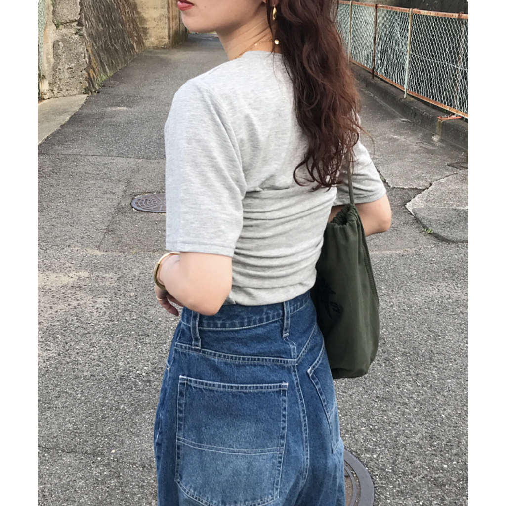 uricca シアートップス 夏 レイヤード 重ね着 tシャツ 透け