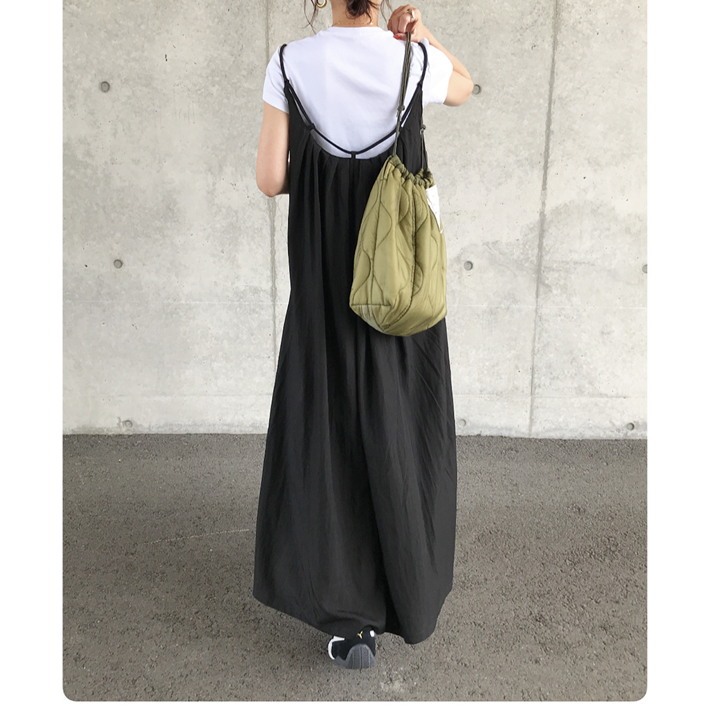 ギャザーキャミロングワンピース | ファッション通販サイト NUGU