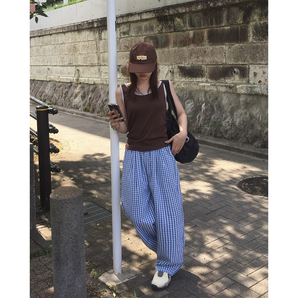 【新品】PEARLY GATES EVALET ギンガムサッカー　パンツ　6 新品】PEARLY GATES EVALET ギンガムサッカー パンツ 6 新品