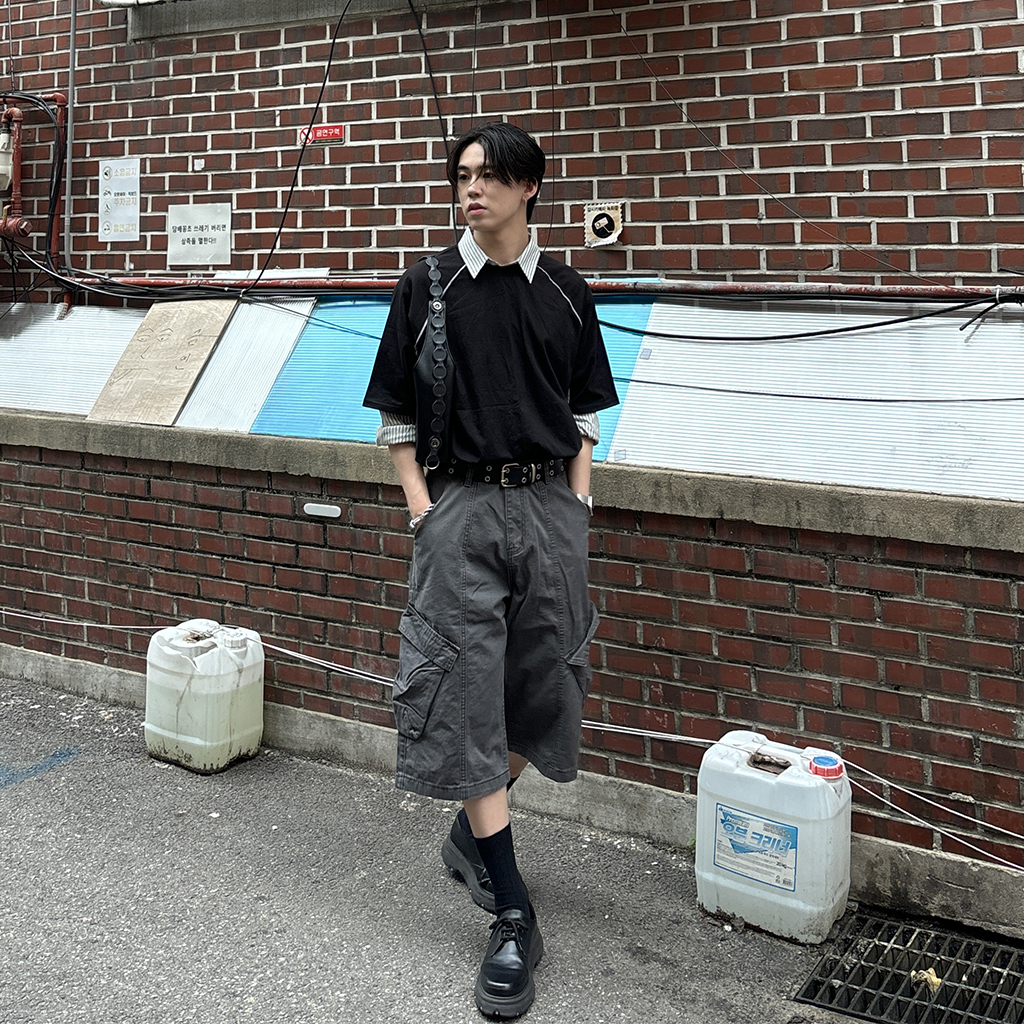 Gamchu【ガムチュ】赴くままに分解分離スウェットカーゴパンツ ブラック Gamchu【ガムチュ】