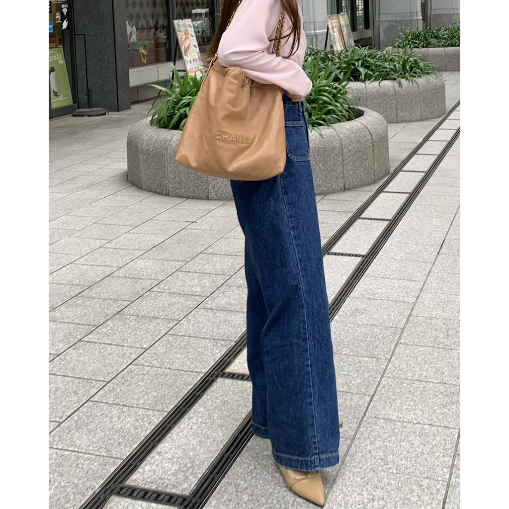 フロントポケットワイドデニムパンツ | ファッション通販サイト NUGU