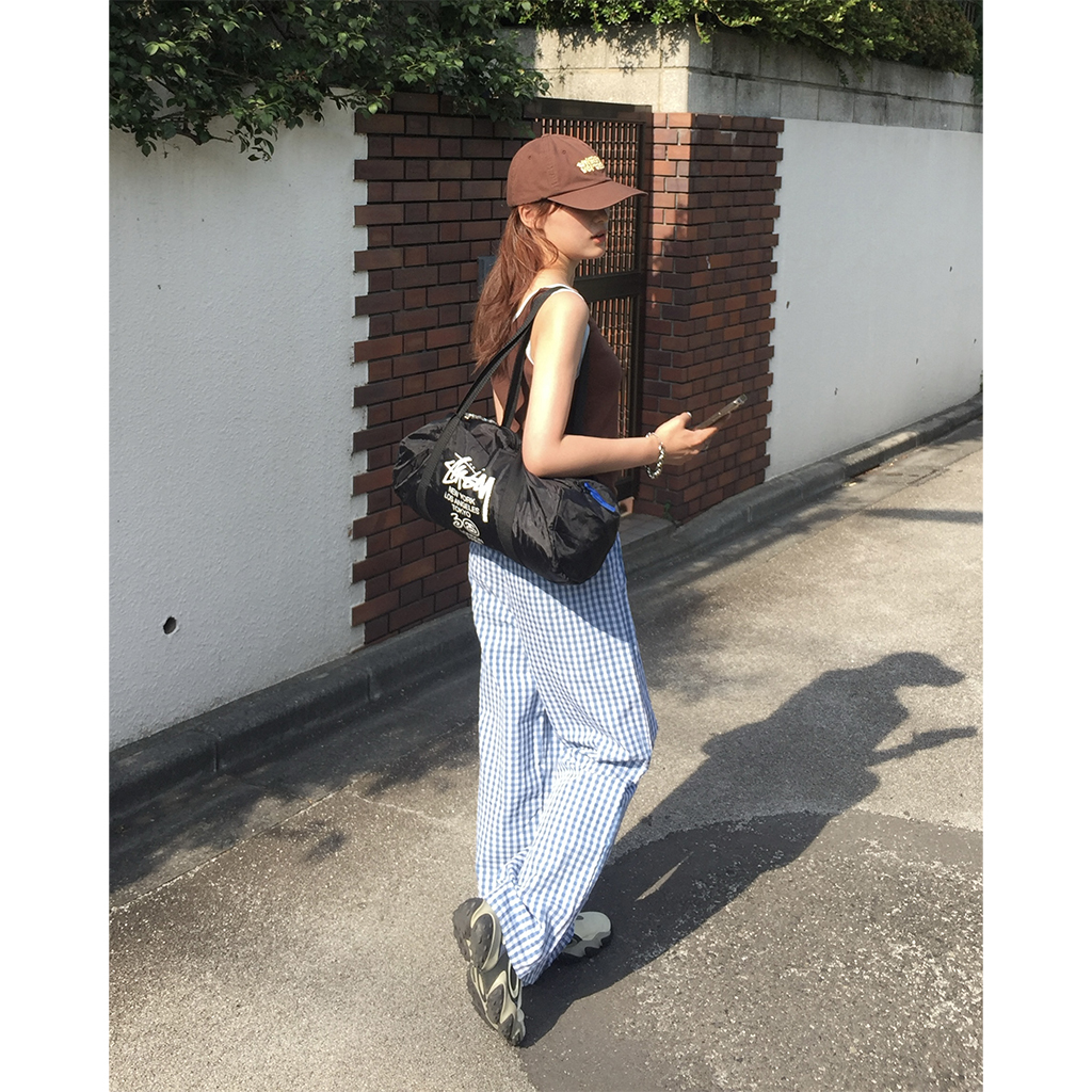 ビスポーク　チェック　シアサッカーパンツ　新品 SHIPS: COOLMAX(R) シアサッカー ピンタック ワイド パンツ