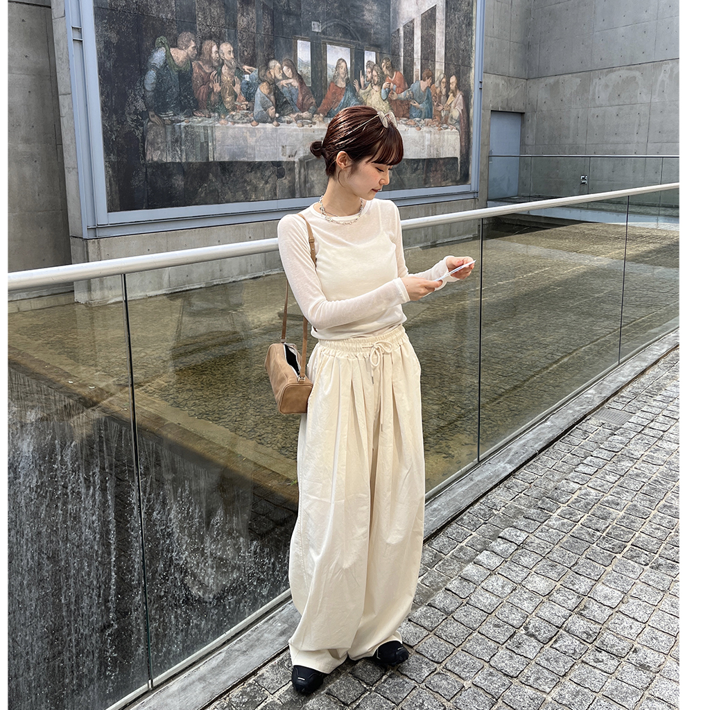 コットンタックバンディングパンツ