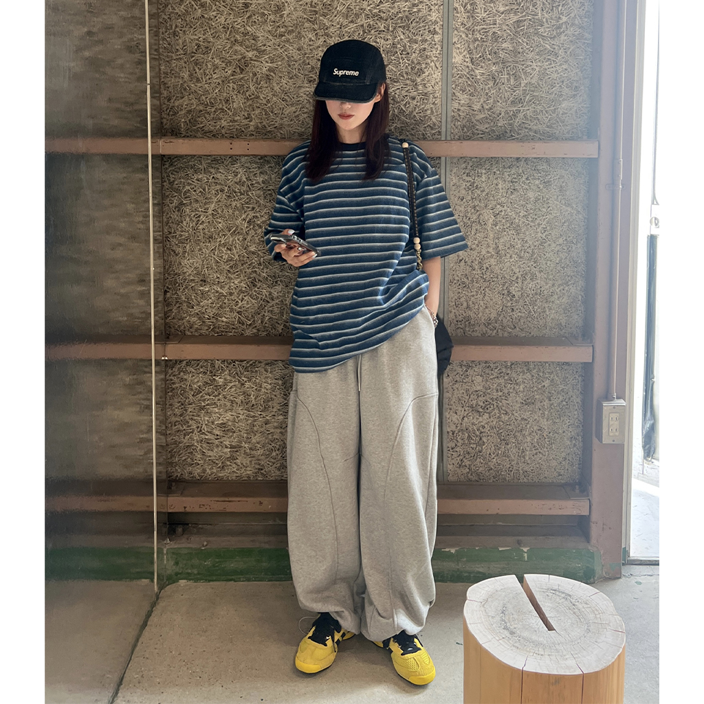 ボーダーリンガーネックTシャツ | ファッション通販サイト NUGU