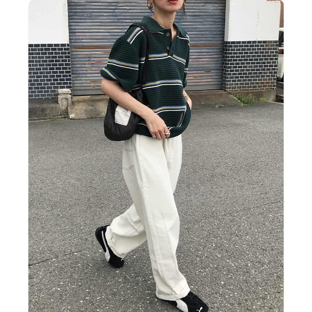 ボーダー ユニセックス) ボーダーカラーニット | ファッション通販サイト NUGU