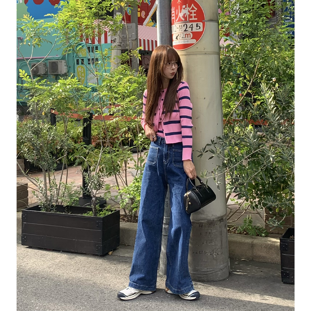 フロントポケットワイドデニムパンツ | ファッション通販サイト NUGU