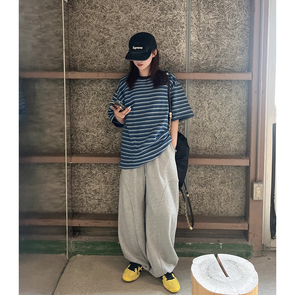 ボーダーリンガーネックTシャツ | ファッション通販サイト NUGU