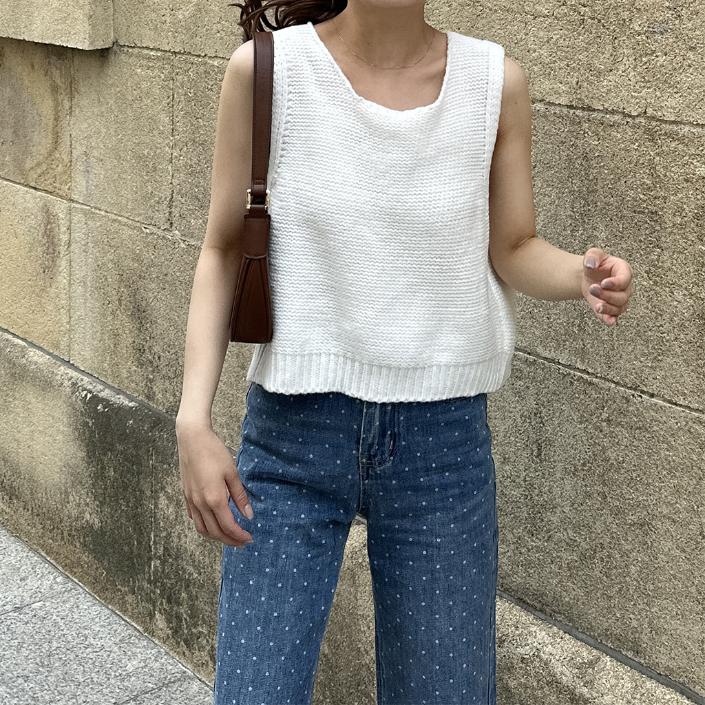バックリボンノースリーブニット | ファッション通販サイト NUGU