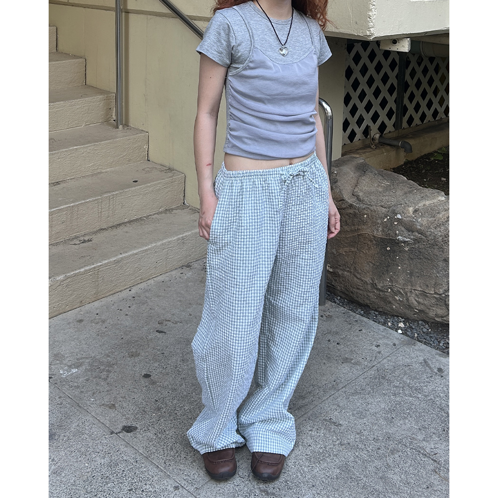 apuntob アプントビー　ギンガムチェック　コットンパンツ ギンガムチェックコットンパンツ | ファッション通販サイト NUGU