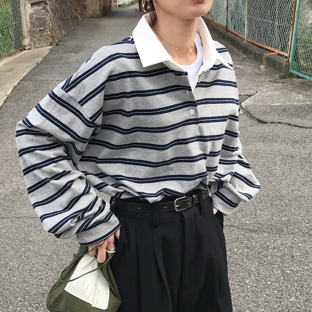 SUGGESTION ボーダー　ロンT SUGGESTION tシャツ レトロ マルチボーダーロングTシャツ メンズ