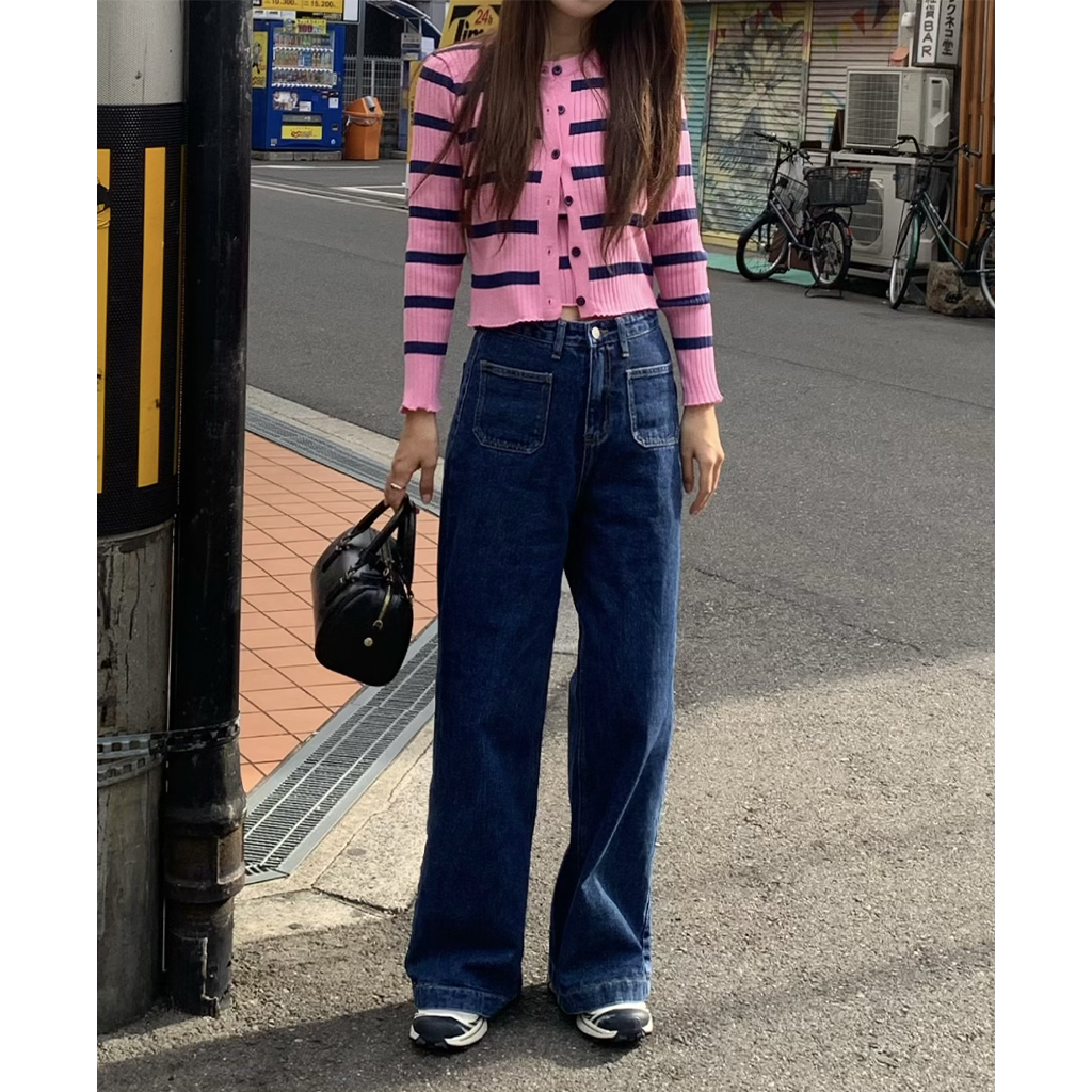 フロントポケットワイドデニムパンツ | ファッション通販サイト NUGU
