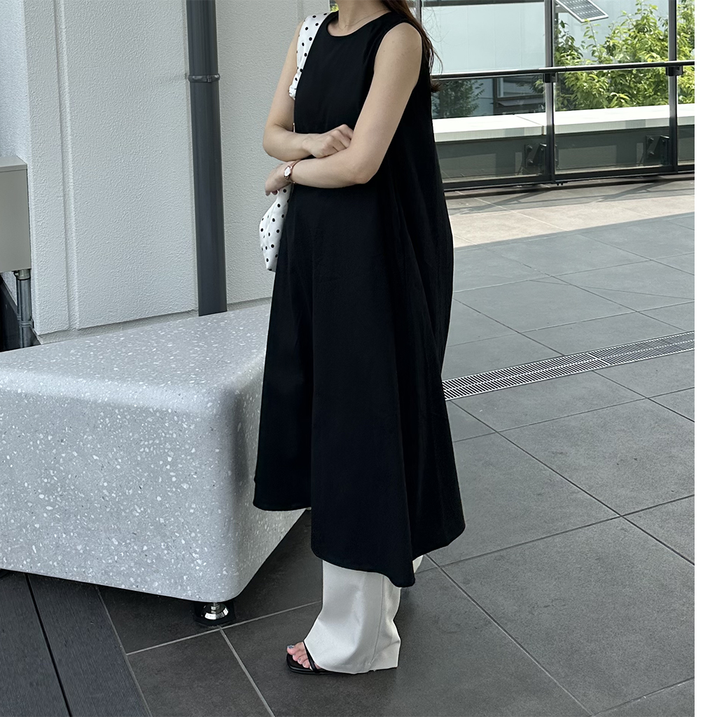 ギャルリーヴィー 黒 ノースリーブ ロングワンピース GALERIE VIE（ギャルリー・ヴィー）｜レディース｜ワンピース