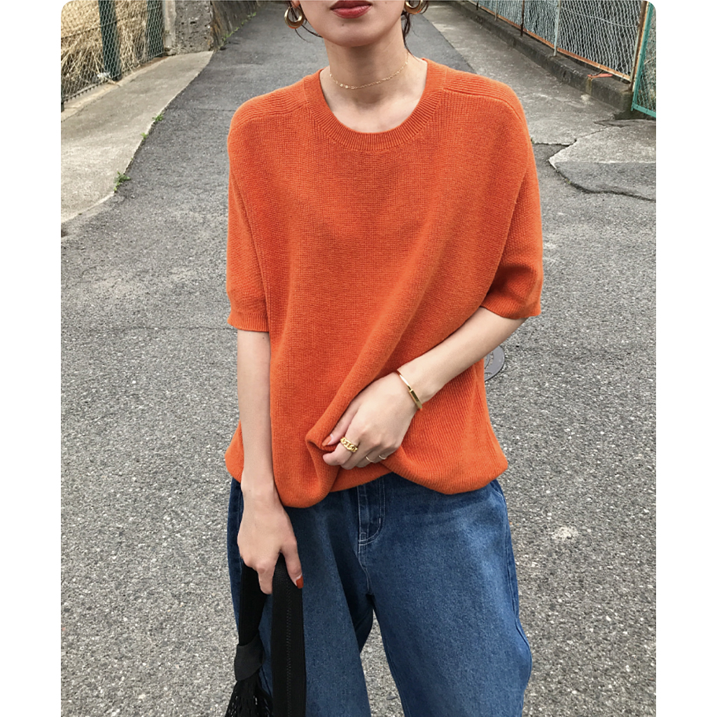 bryceland's コットンニットTee ブラウン 36 Knitwears – Bryceland's Tokyo